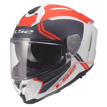 LS2 FF817 CHALLENGER II TITAN Integralhelm weiss-blau-rot Seitenansicht